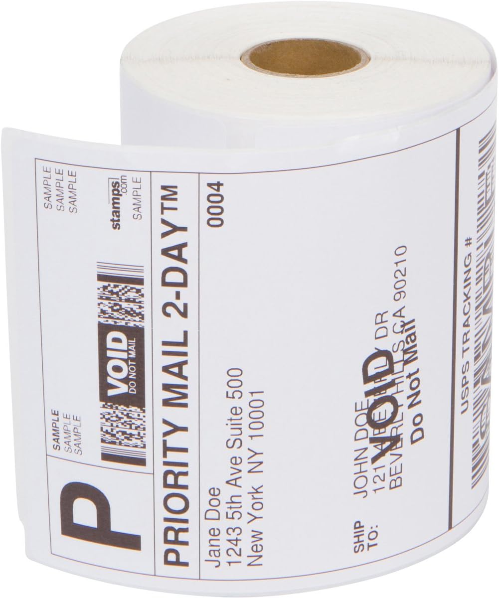 Dasher Products Shipping Labels Compatible with Dymo LabelWriter 4XL 1744907 4x6 Thermal Postage Labels, Water & Grease Resistant, Ultra Strong Adhesive, Perforated, BPA Free, 220 Labels/Roll (4 Pack) : Industrial & Scientific