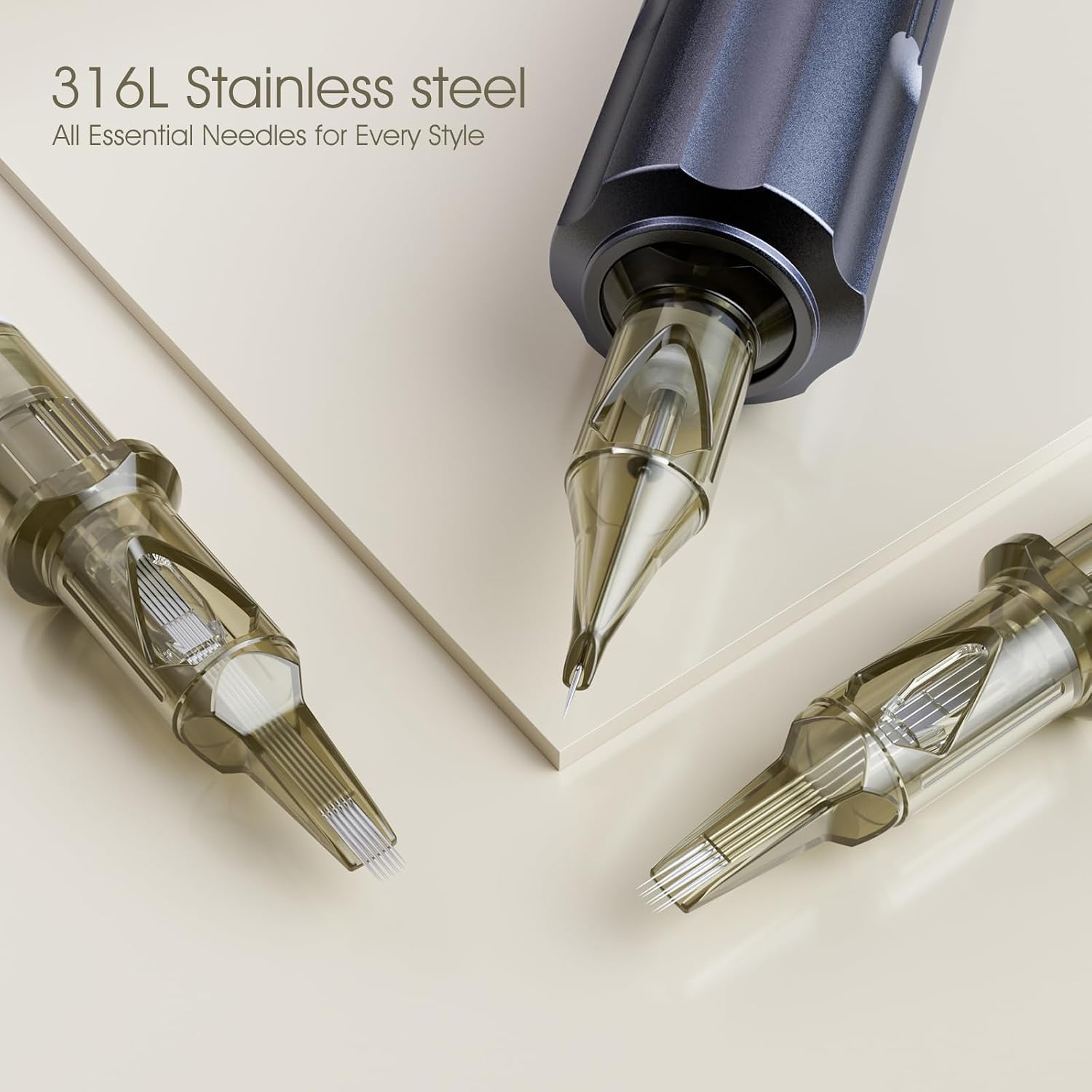 1207RL Round Liner Tattoo Needles Cartridges (20Pcs), Disposable Tattoo Cartridges Fit Rotary, Coil & Wireless Tattoo Machine, Professional Tattoo Supplies for Artists