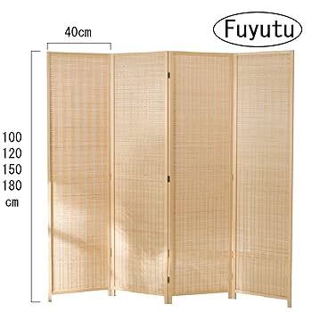 Fuyutu パーテーション 間仕切り 衝立 4連 高さ180cm ナチュラル Amazon｜Fuyutu パーテーション 衝立て 4連 部屋 仕切り 屏風