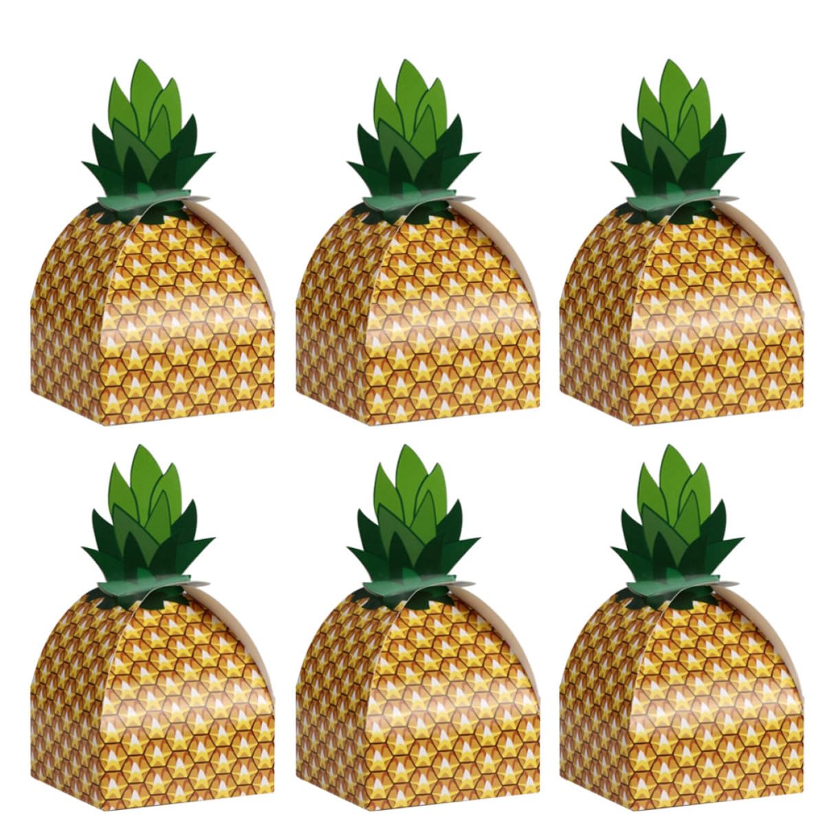 Boîte à bonbons ananas kraft CHICAMPERA facile à assembler pour comptoir - 8