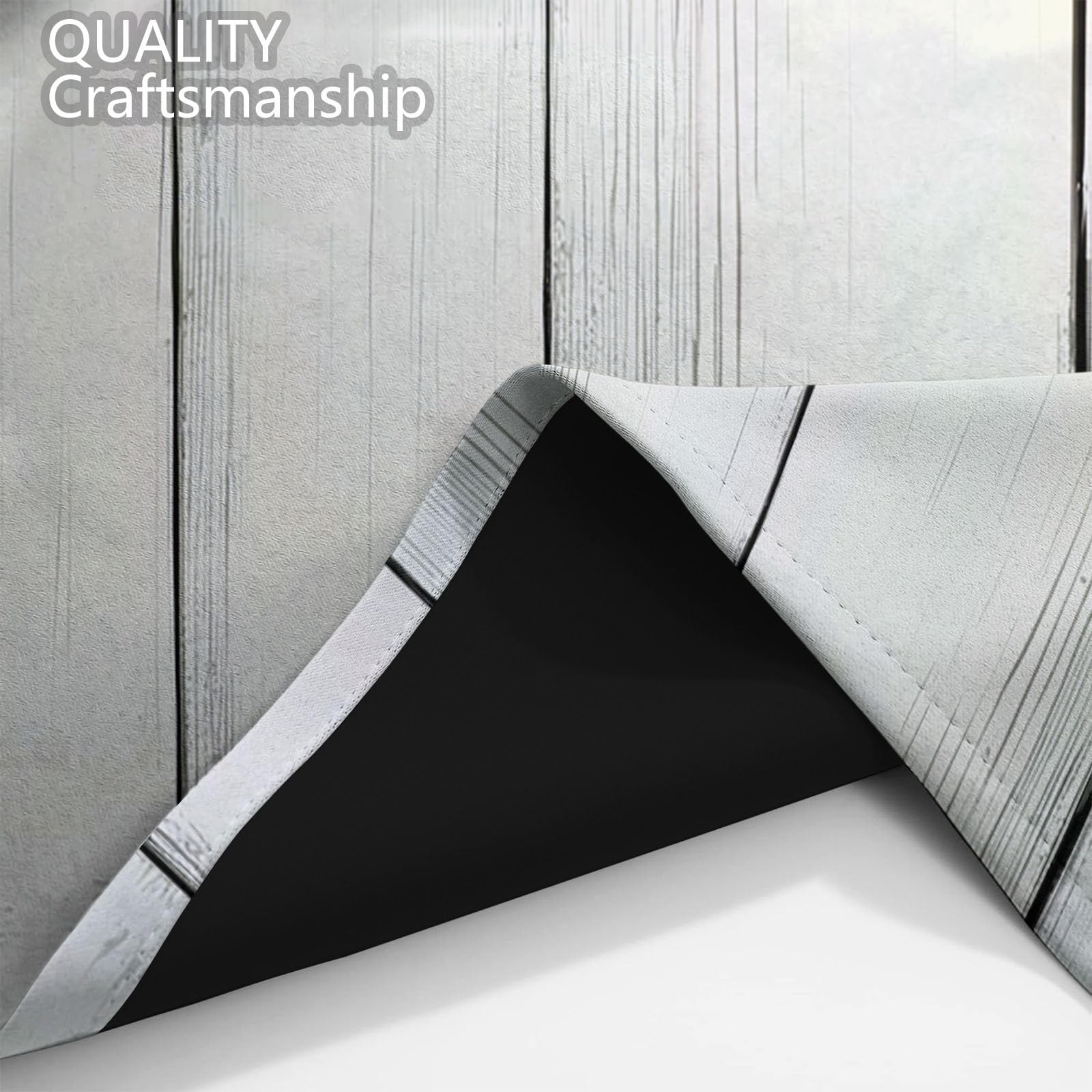 Hellgrau Blickdicht Vorhänge für Wohnzimmer Metall Holz Platte Verdunklungsvorhang mit Ösen, Blickdicht Gardinen Thermovorhang für Schlafzimmer Deko 2er Set, H 260 x B 140 cm