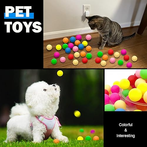 Miniatura 6 de Ruizhihu 300 bolas de ping pong de colores de 1.575 pulgadas, pequeñas bolas de plástico para fiestas de cerveza, bolas de pong para actividades