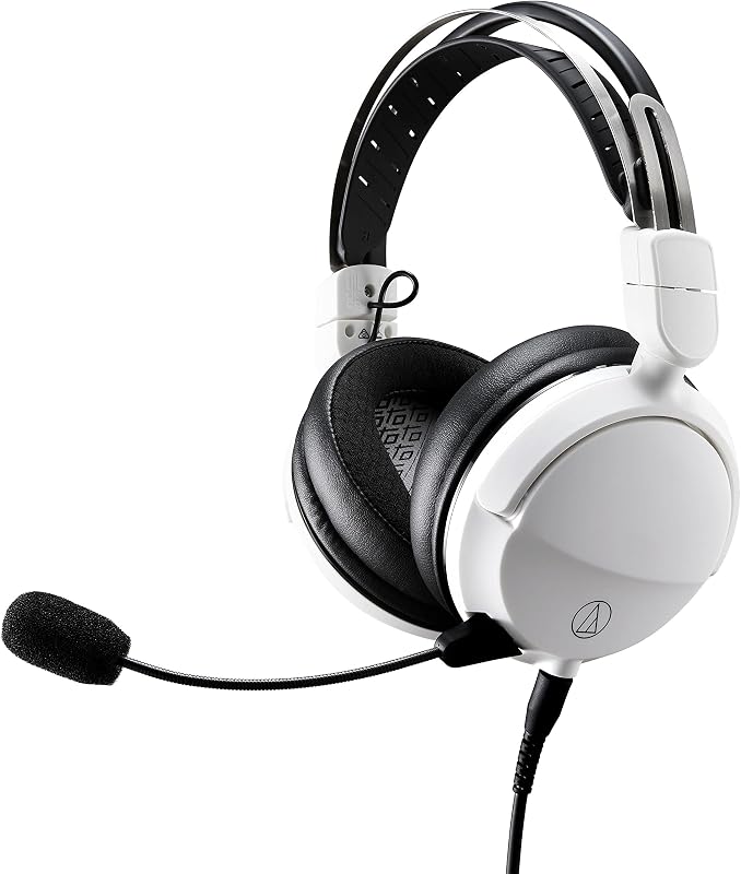 Audio-Technica ATH-GL3WH Closed-Back Gaming Headset, White