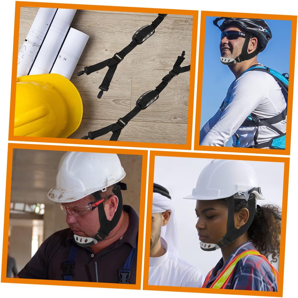 DOITOOL 3pcs Chin Strap for Hard Hats Helmet Liner Fit for Safety Helmets Easy Installation for Construction and Work Use