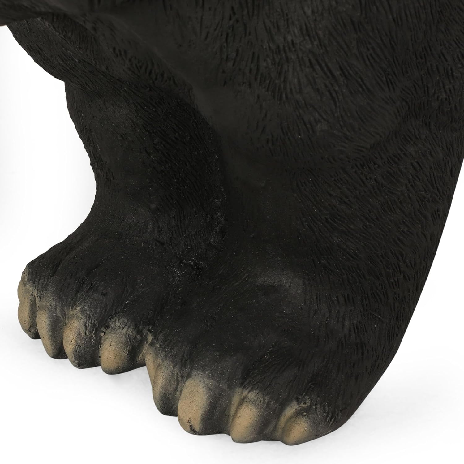 31” Black Bears Bench, Bear Statue for Garden, Front Porch, Patio, Park, Outside, Indoor, MGO, Rustic, No Assembly (Bear)