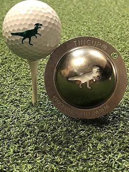 Tin Cup Golf Ball Custom Marker Alignment Tool Tee Rex