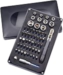 37pcs Mini Jeu de tournevis à cliquet avec 1/4" S2 Bit en acier, 90 Degré à angle droit tournevis, 36-Tooth Clé à cliquet réversible à profil bas, porte-bille magnétique Release rapide