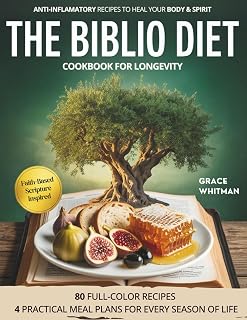 The Biblio Diet Cookbook for Longevity: 80 Easy Anti-Inflammatory, Scripture-Inspired Recipes to Boost Energy, Balance Hormones, Lift Your Mood, and Live God’s Blueprint for Long Life