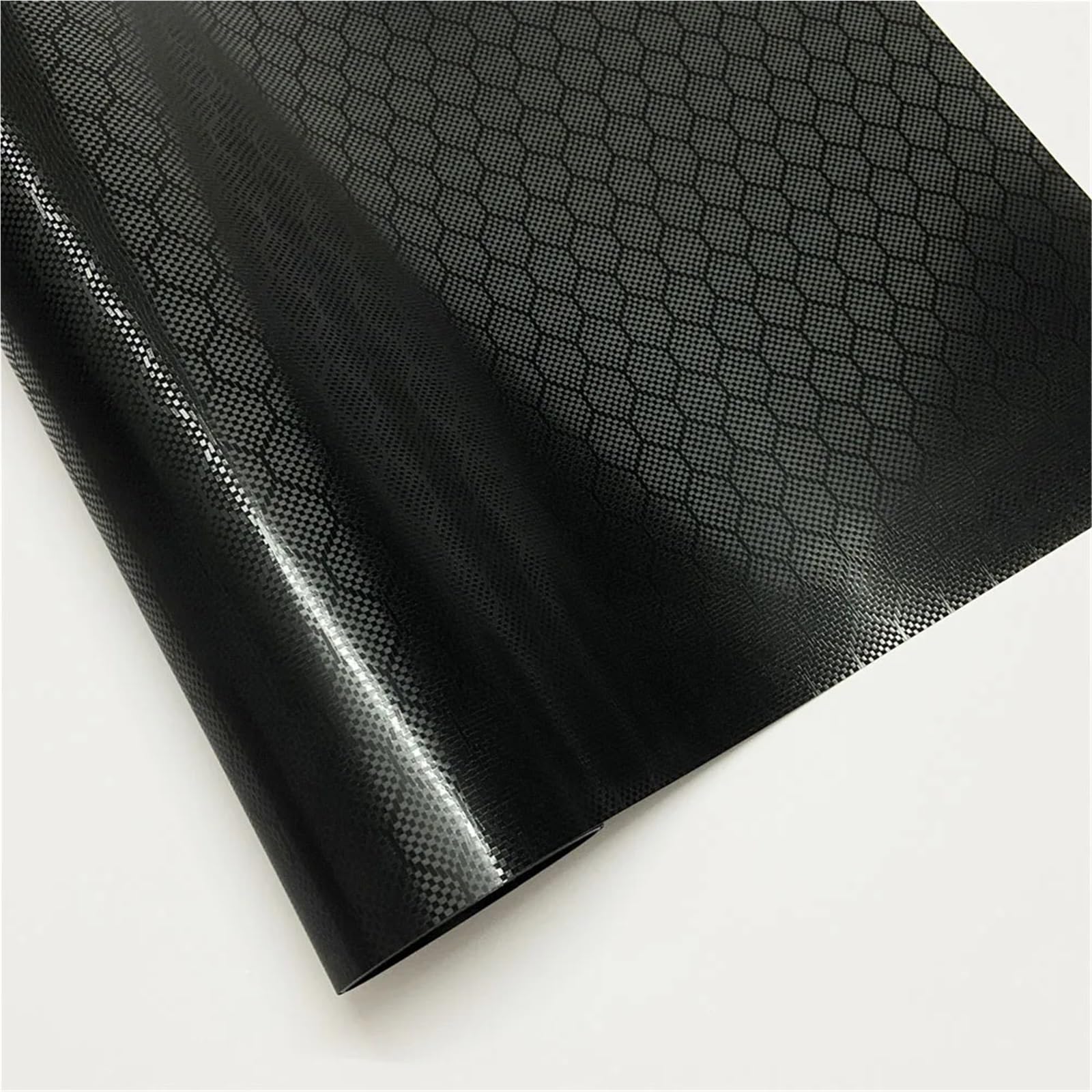 Folia do owijania samochodów Czarna folia z włókna węglowego Owijanie motocykli Naklejki ochronne na karoserię samochodu Folie karoseryjne(Black Hexagon,20X152 CM)