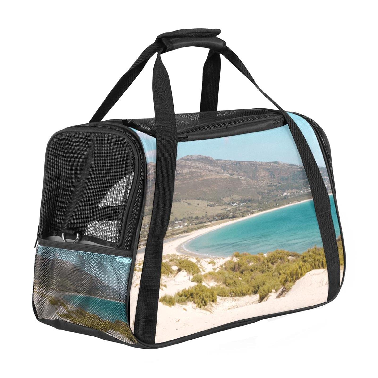 Sac de transport pour chat chien lapin pliable impression marine