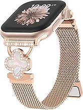 Compatible Apple Watch Band, Glittery Ladies, Milanese Loop, Compatible with 38mm 40mm 41mm 49mm 46mm 45mm 44mm 42mm for Apple Watch Band, Stylish and Cute, Magnetic for 11/10/9/8/7/6/5/4/3/2/1/SE
