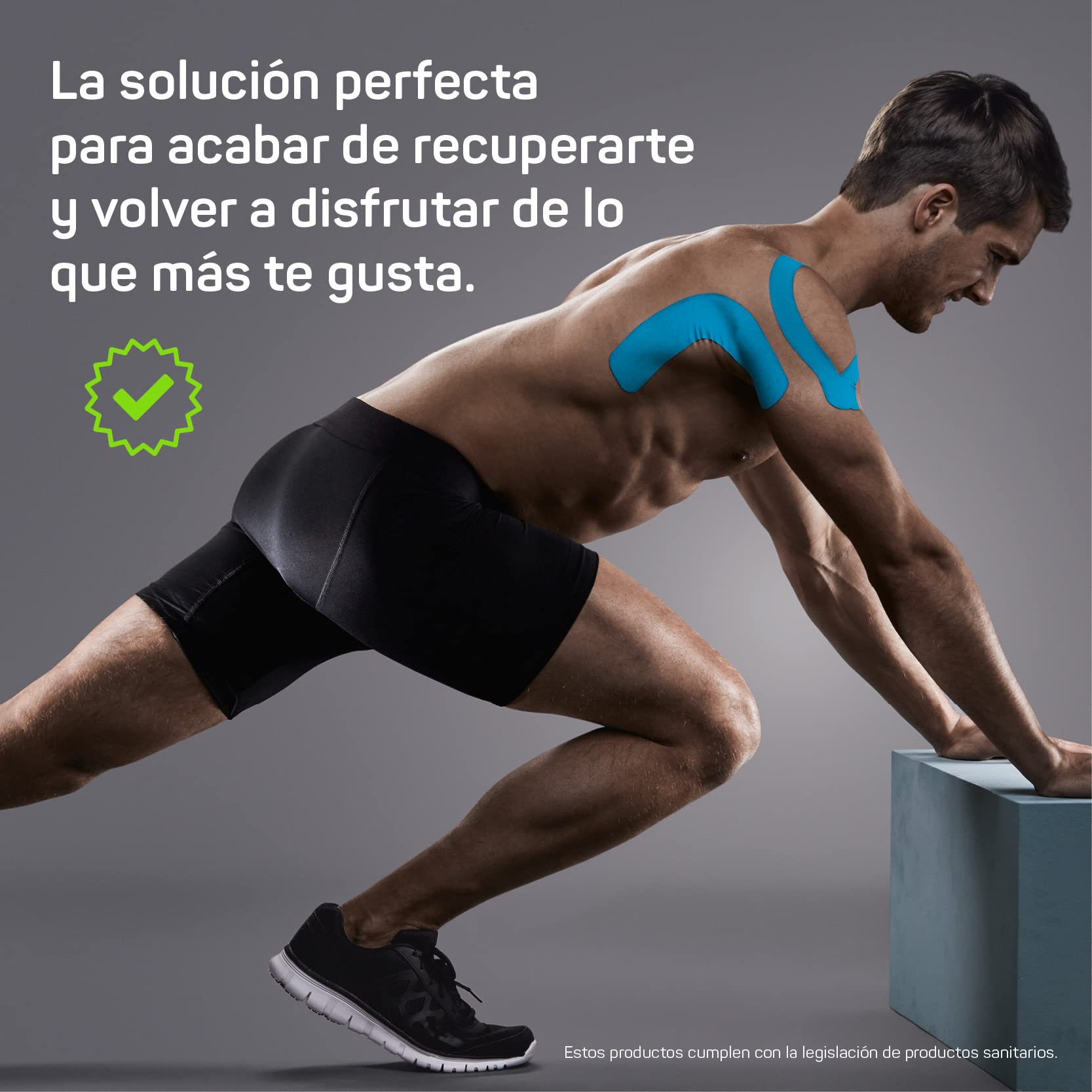 DermaPlast Aktywna taśma kinezjologiczna, taśma nerwowo-mięśniowa do zapobiegania i leczenia ostrych urazów sportowych, Kinesio, kinezjologia, Beżowy, 5cmx5m
