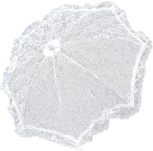 Ochine Paraguas de encaje blanco sombrilla de encaje blanco paraguas paraguas vintage boda boda paraguas foto paraguas paraguas paraguas pequeño