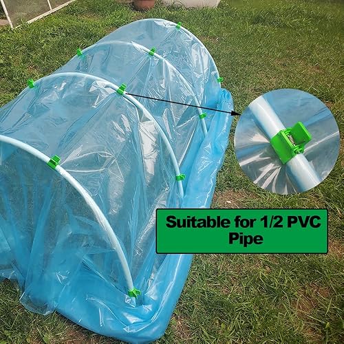 Miniatura 3 de Abrazaderas de invernadero para tubos de PVC de 12 pulgada, aros de invernadero, marco de soporte, túnel de cultivo, estacas de soporte de plantas