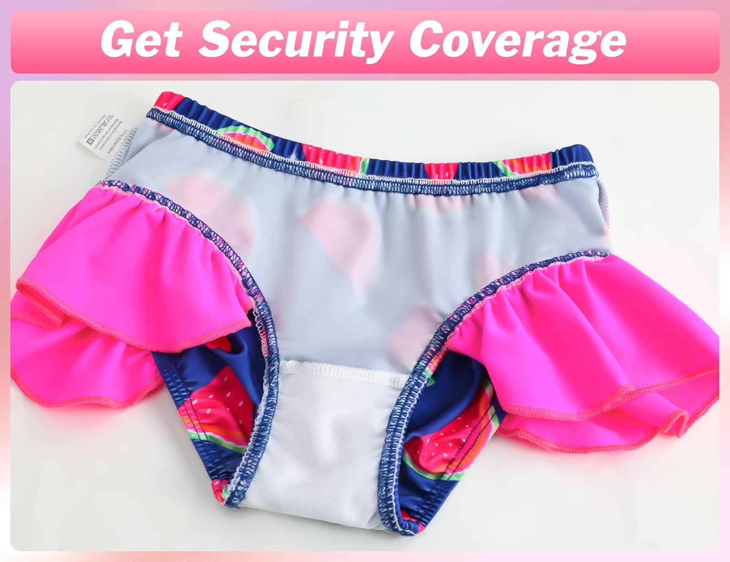 Girls Tankini Swimsuit Two Piece Bathing Suits Set Spaghetti Straps with Ruffled Hem Summer UPF 50+ Bikini Swimwear - Image 5