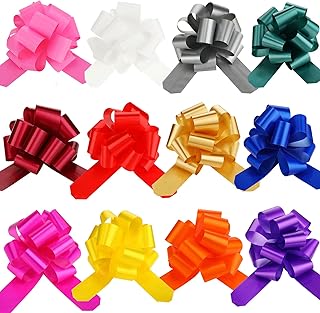 Pull Bows for Gift Wrapping, Gift Bows with Ribbon Mixed Color Bows Gift Wrap Bows for Wedding, Birthday, Anniversary, Party Favors 6 Inch (24 Pieces)