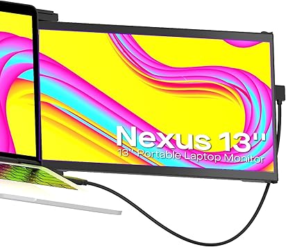Mobile Pixels Nexus Laptop Screen Extender,13.3" 1080P FHD Laptop Monitor Extender,Plug and Play,Dual Screen Monitor for 13 to 14 Laptops,Compatible with Windows/Mac/Android/Switch
