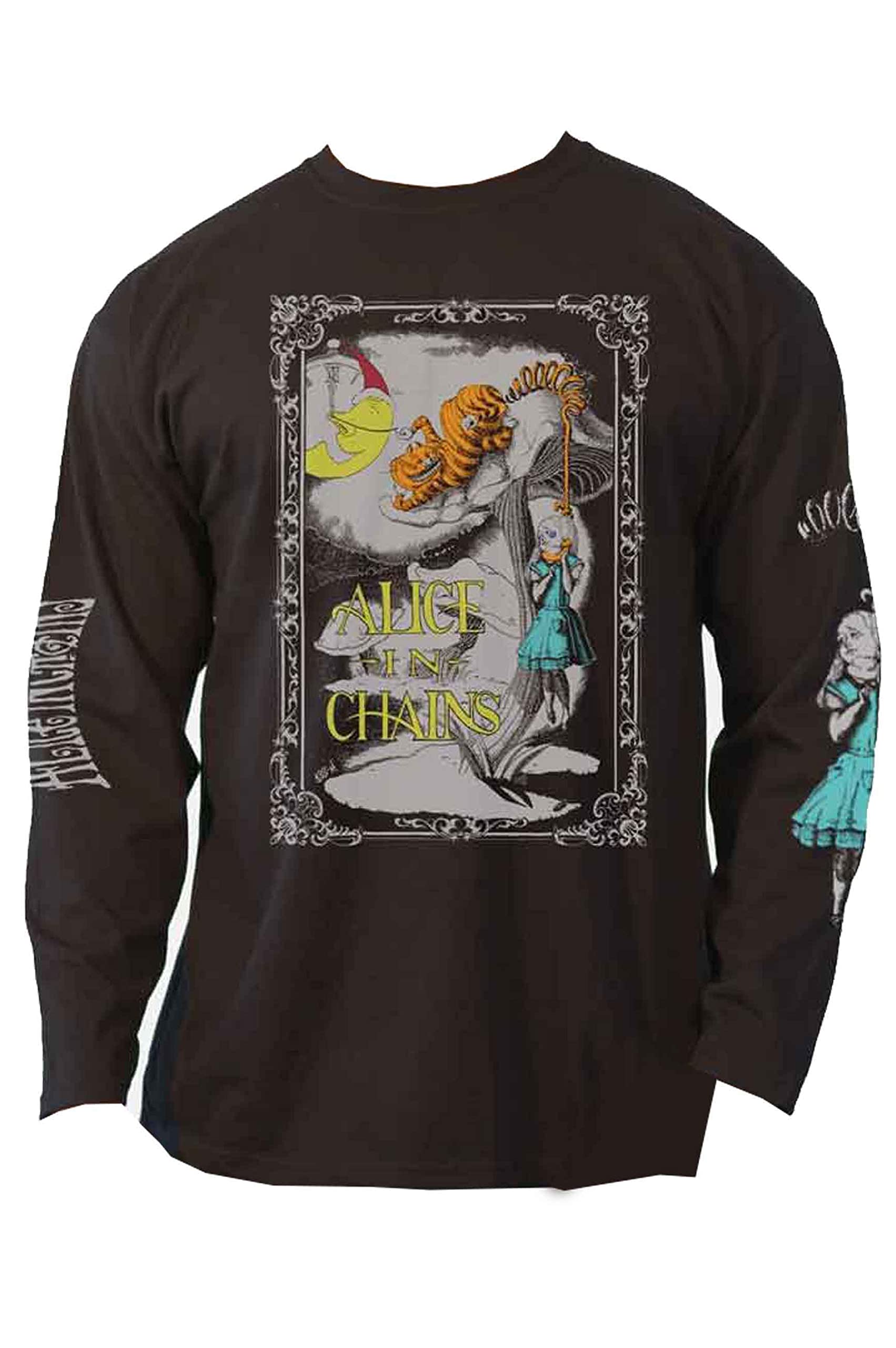 Alice In Chains T Shirt Wonderland Band Logo Nue offiziell Herren Schwarz Long M