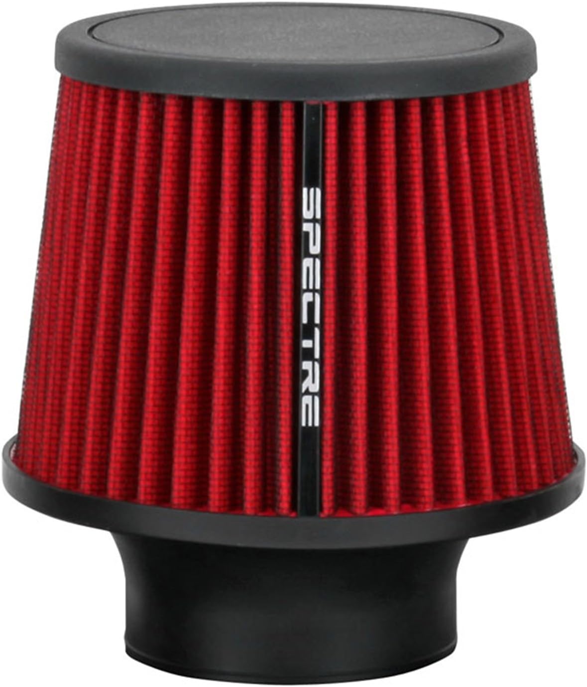 Spectre Performance Universal Clamp-On Air Filter: High Performance,Washable Filter: Round Tapered,3 in (76 mm) Flange ID,6.5 in (165 mm) Height,6 in (152 mm) Base,4.75 in (121 mm) Top,SPE-9132,Red