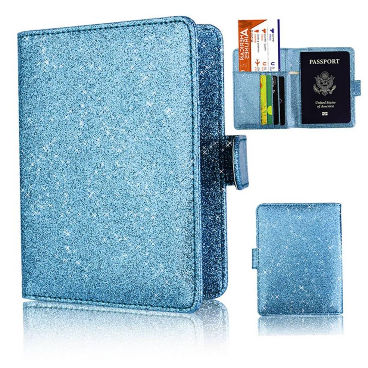 PACKOVE 3 Pezzi Portaoggetti Da Viaggio Portatile in Pelle Con Chiusura Magnetica Per Carte Didentità Biglietti Aerei E Visti