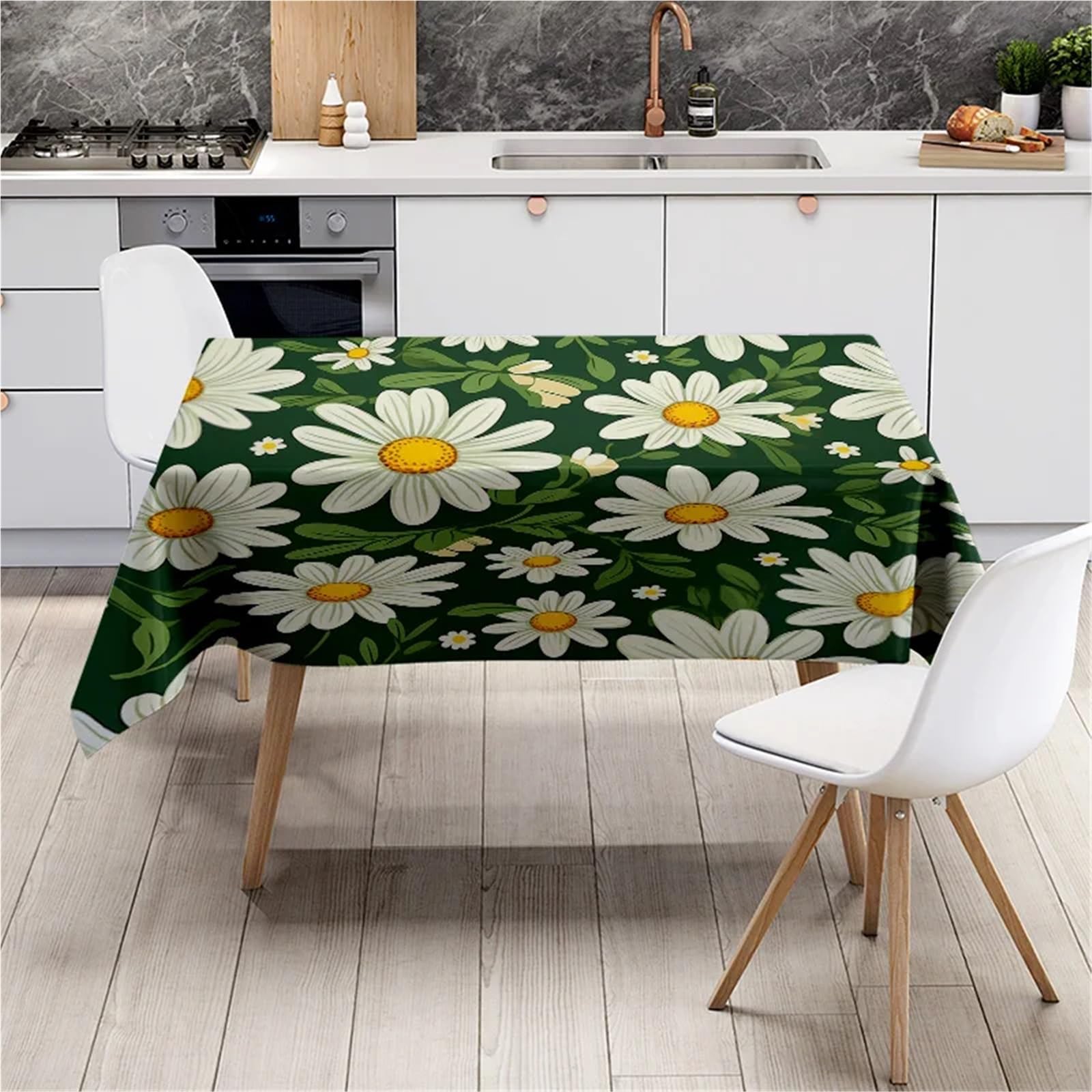 Mantel Flores Mantel Floral Moderno for decoración del hogar con Estampado de vegetación, Tela fácil Cuidado for Comedor o Cocina, Varios tamaños Disponibles(100X140CM)