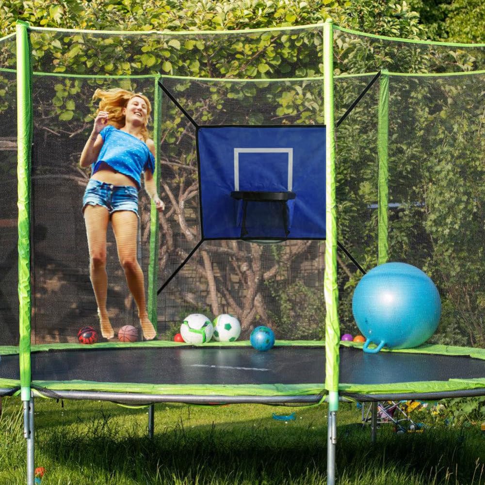 Cesta de Baloncesto de Pared Extraíble 65x55 cm con Bomba y 3 Bolas
