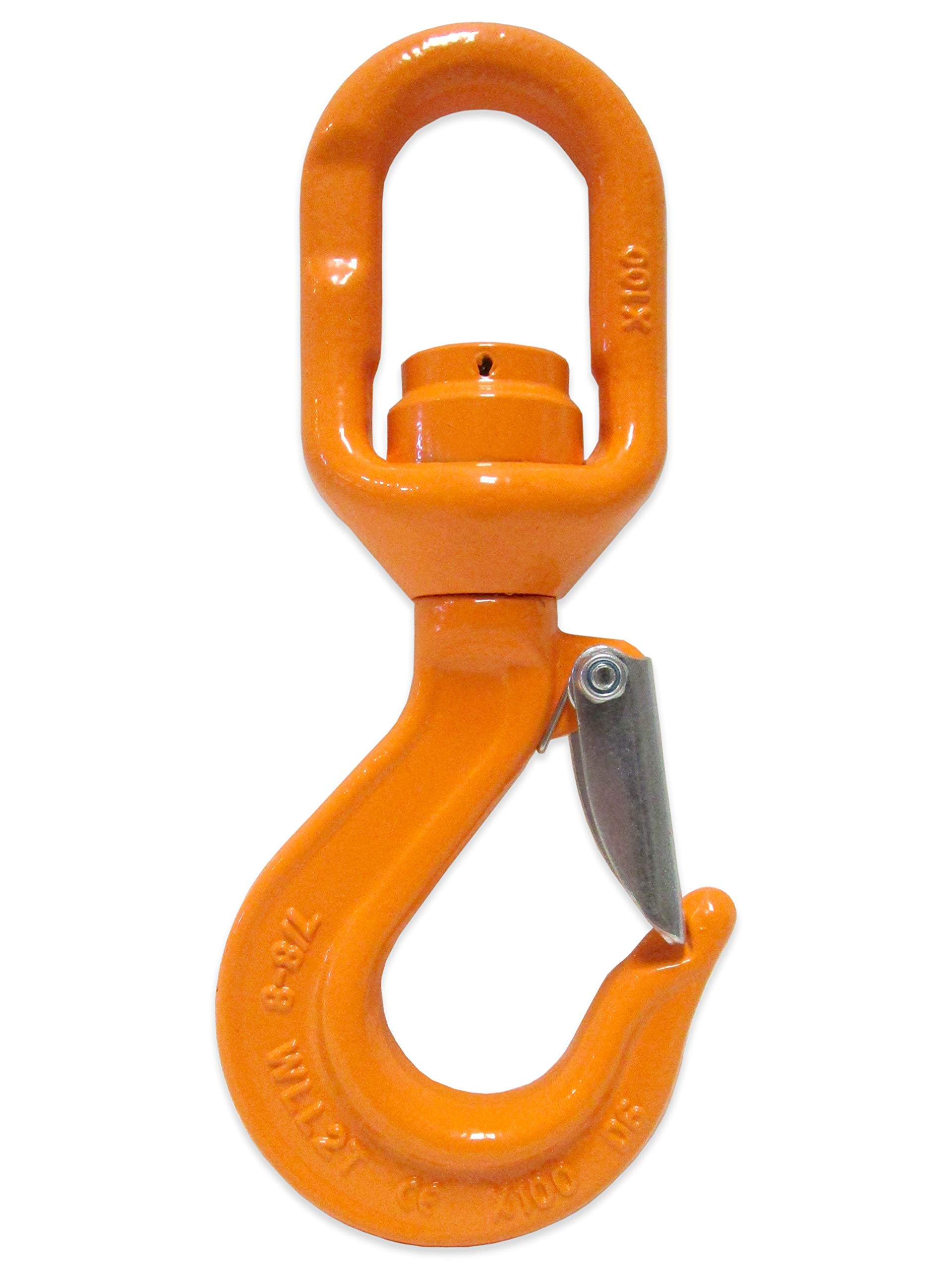 2 Ton X100 Alloy Swivel Bearing Hoist Hook with Latch Load Rotation Device