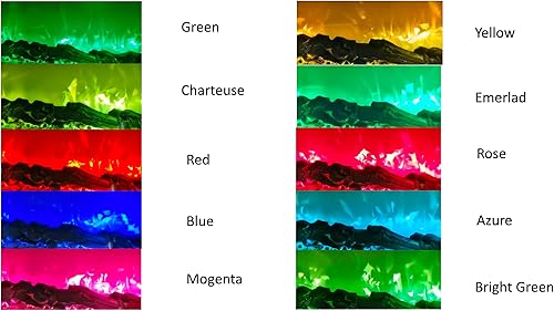 Miniatura 6 de Danby Designer DDEF03813BD13 - Chimenea eléctrica de 38 pulgadas para montaje en pared, multicolor, con control remoto con llama LED y brasa,