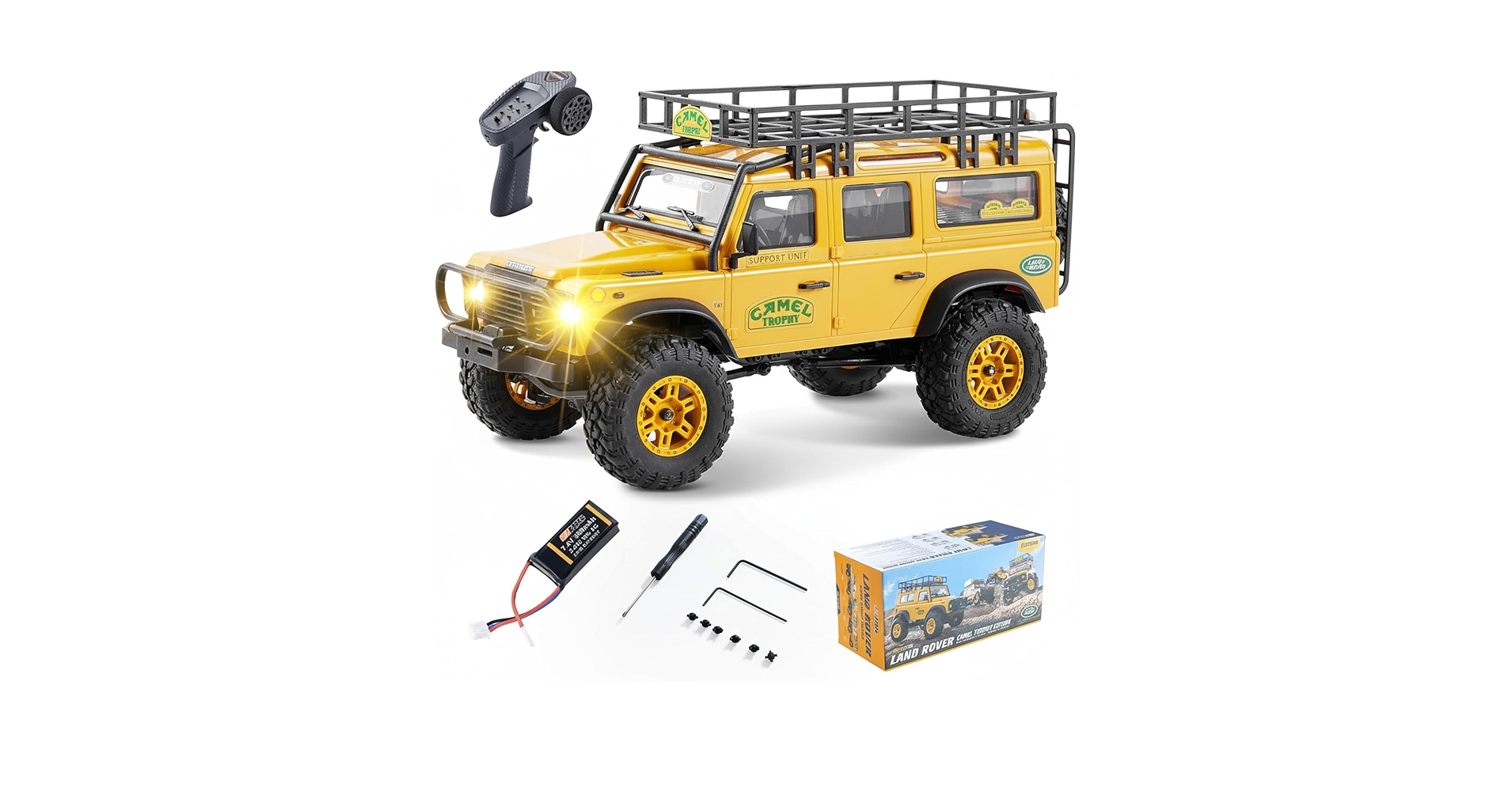 RCボディーDEFENDER Amazon.com: EAZYRC FMS 1/24 FCX24M RC Crawler RTR, Land