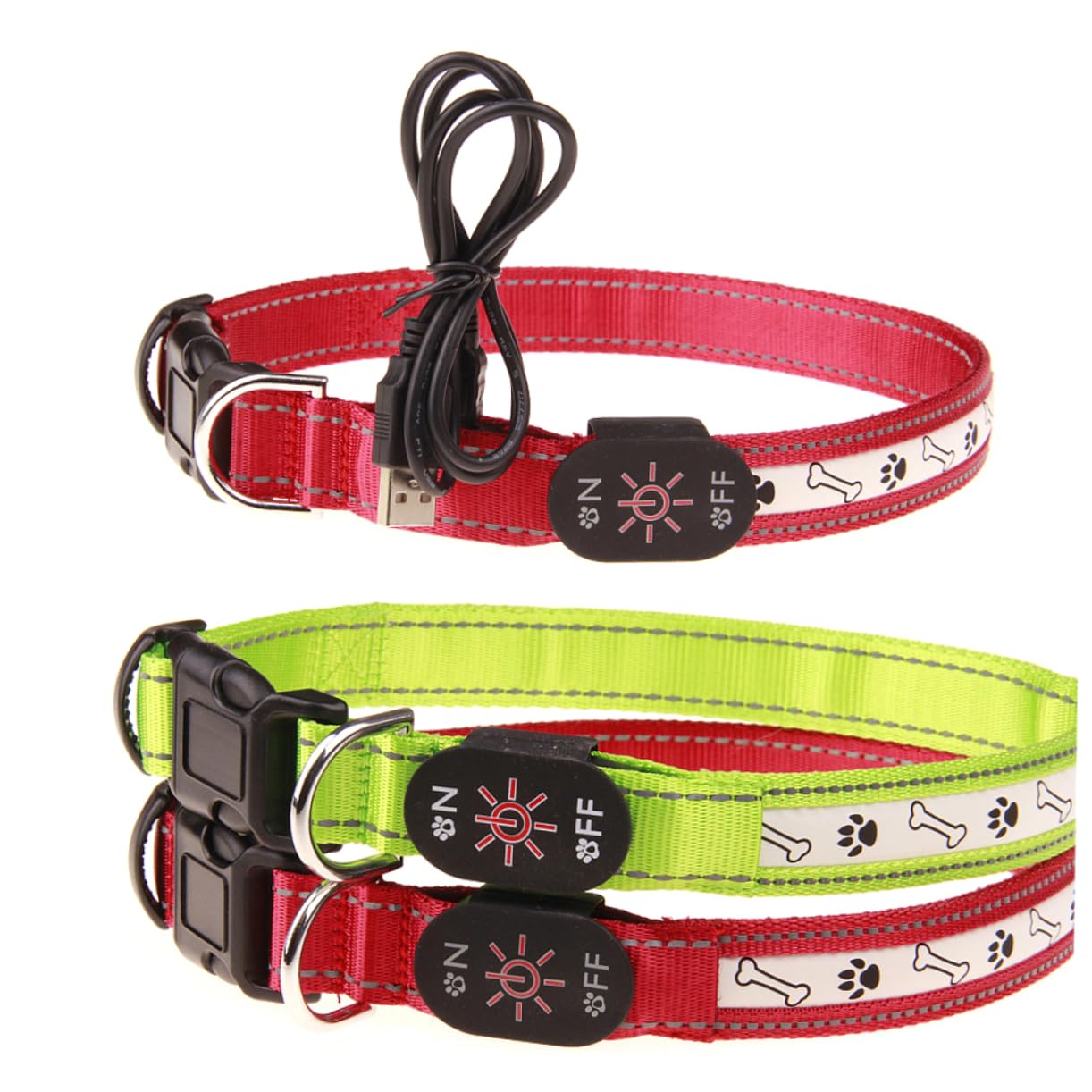 Didiseaon Dawanda Joyas Y Bisutería Collares Y Gargantillas Collares Un Gargantilla De Mascota De Perro Mascota LED Perro Iluminado Circular