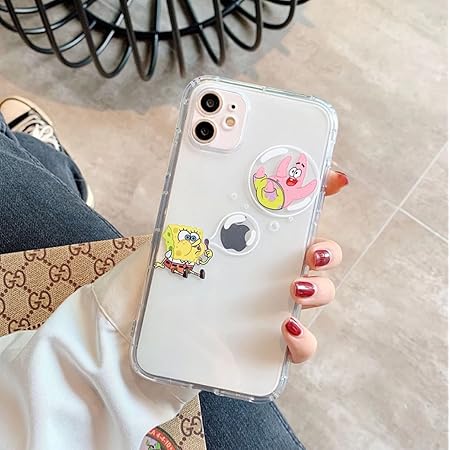 Amazon Co Jp スポンジ ボブ パトリック Iphone13 用 ケース スマホケース コミック調 保護ケース 全機種対応 クリア シンプル 柔らかい 萌え萌え 可愛い 落下防止 指紋防止 アイフォン13 用カバー Qi ワイヤレス充電対応 Iphone13 用 スポンジボブ Style1