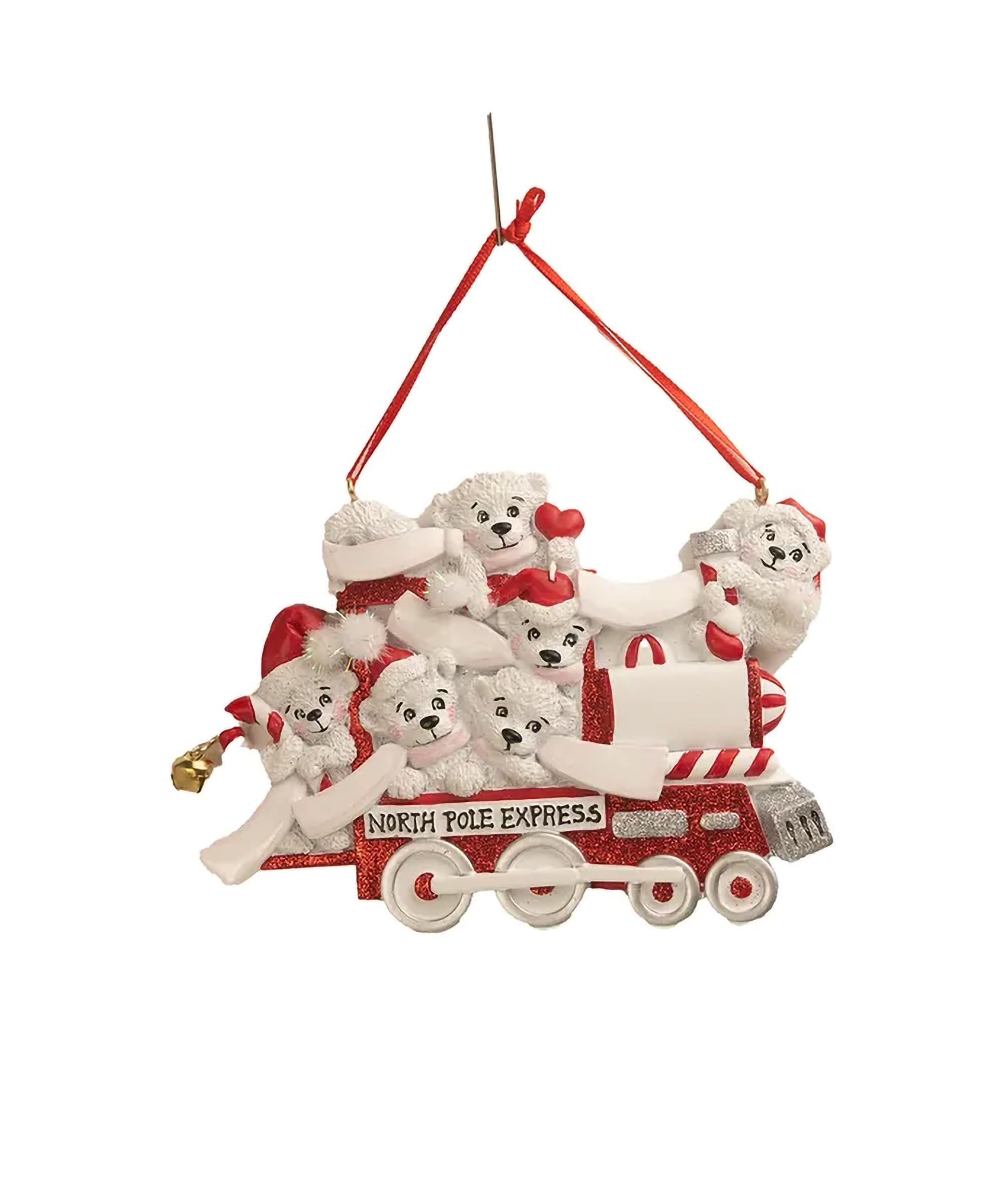 Famille d'ours polaires Kurt Adler en résine pour décoration sapin de Noël