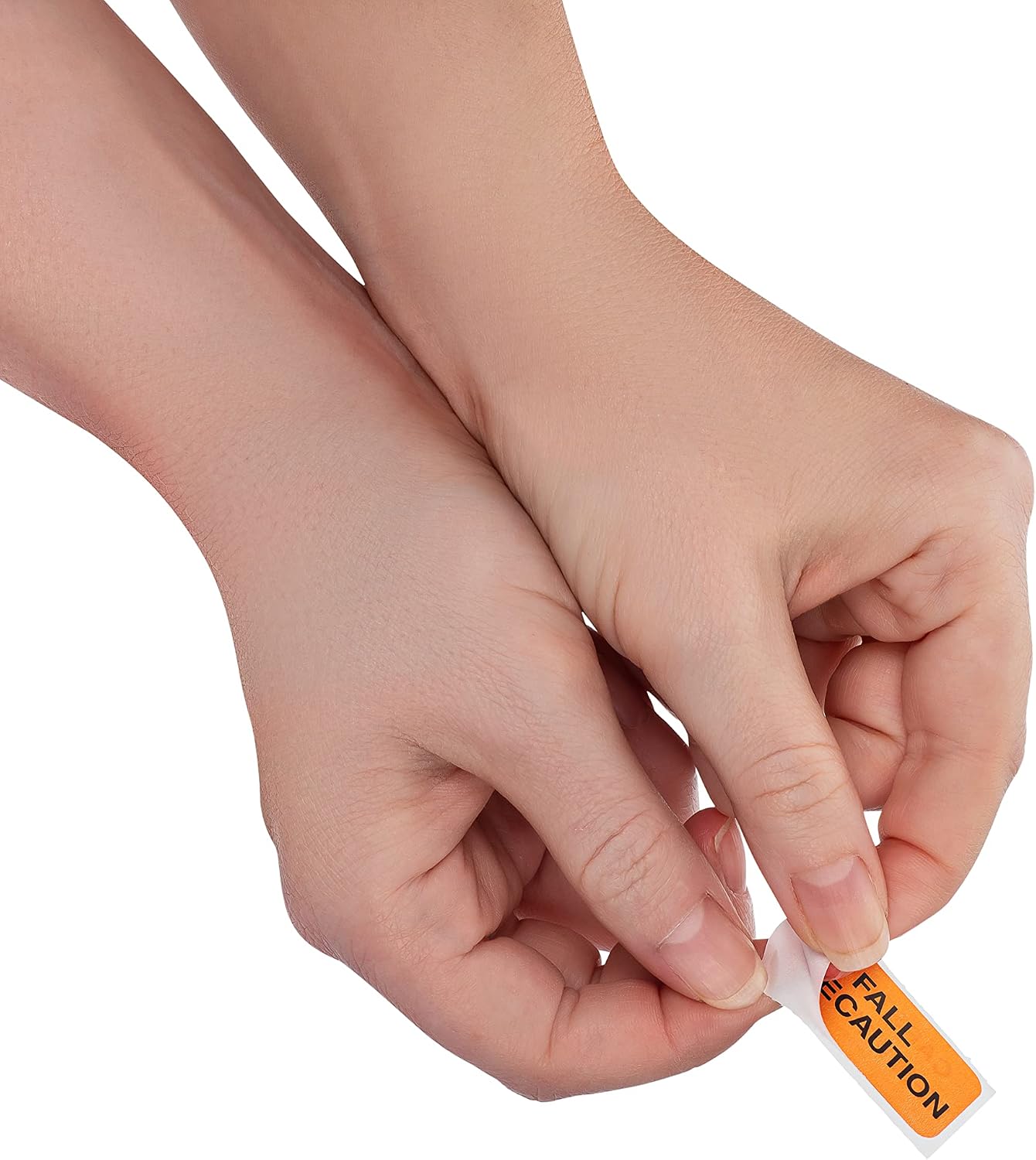 Carstens Medical Stickers – Fall Precaution Alert and Instruction Labels for Medical Charts, Orange and Black, Roll of 100 Patient Chart Labels, W1.5" x H.75"