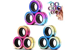 Magnetic Fidget Rings Set: Soothing Relief and Focused Fun