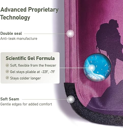 Miniatura 4 de Bolsa de hielo flexible para el cuello, bolsa de hielo de gel suave para aliviar el dolor, manos libres, recuperación cervical (8 x 23 pulgadas),