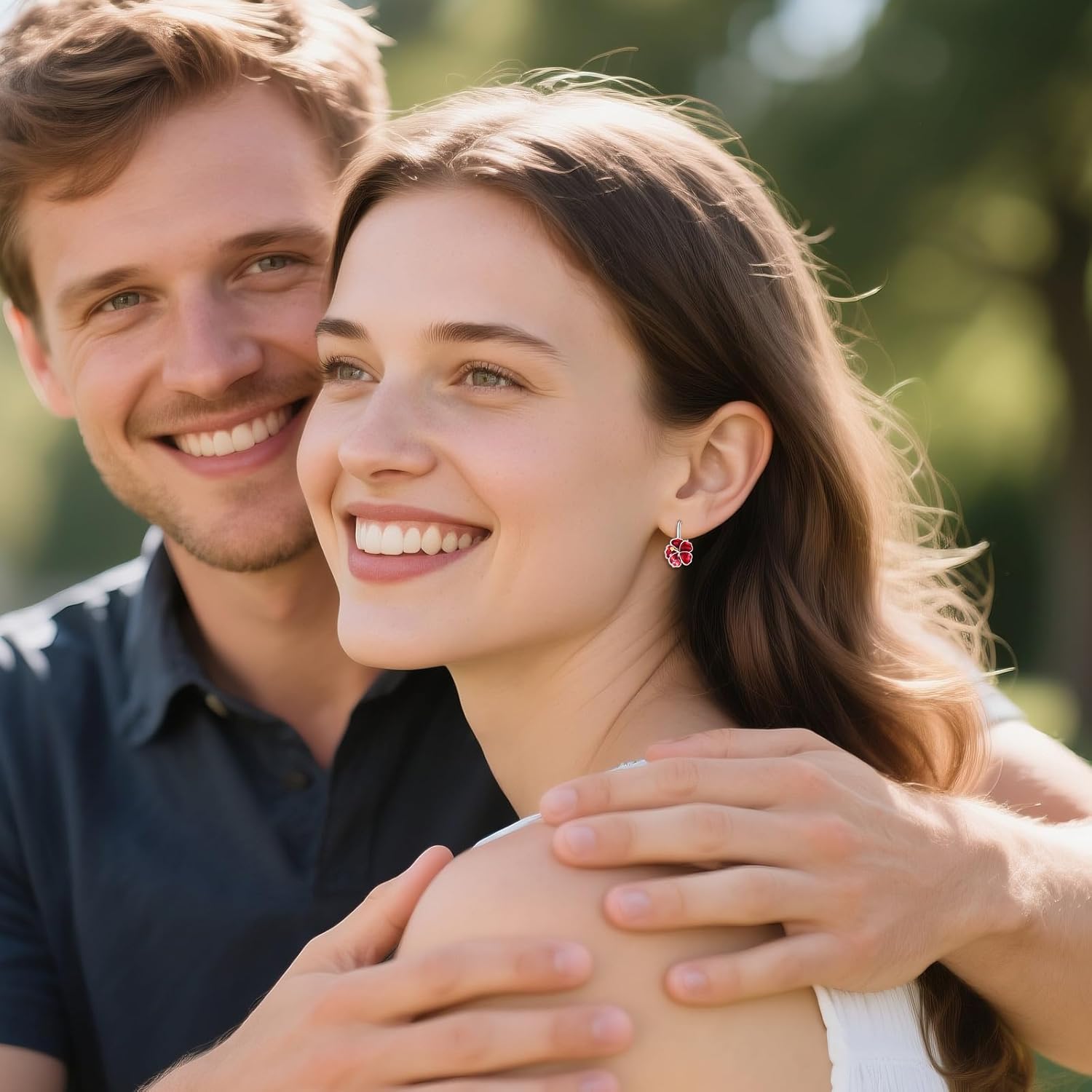 URONE Flower Leverback Earrings 925 Sterling Silver Poppy/Rose/Orchid/Cherry Blossom/Lily/Hibiscus/Lotus Earrings Flower Jewelry Gift for Women - Image 5