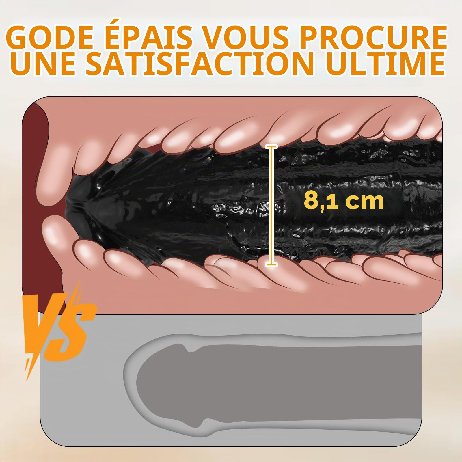 Gode noir géant de 8,3 cm de diamètre, gode réaliste géant de 31,7 cm, gode anal extra-large et épais avec ventouse puissante pour jeux anaux, gros gode XXL, sextoy pénis pour femmes et hommes