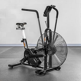 METIS FURY Air Exercise Bike | Air Bike - Cardio Equipment With Air Resistance | Stationary Bikes For CrossFit Home & Gym Fitness | 7 Training Programs