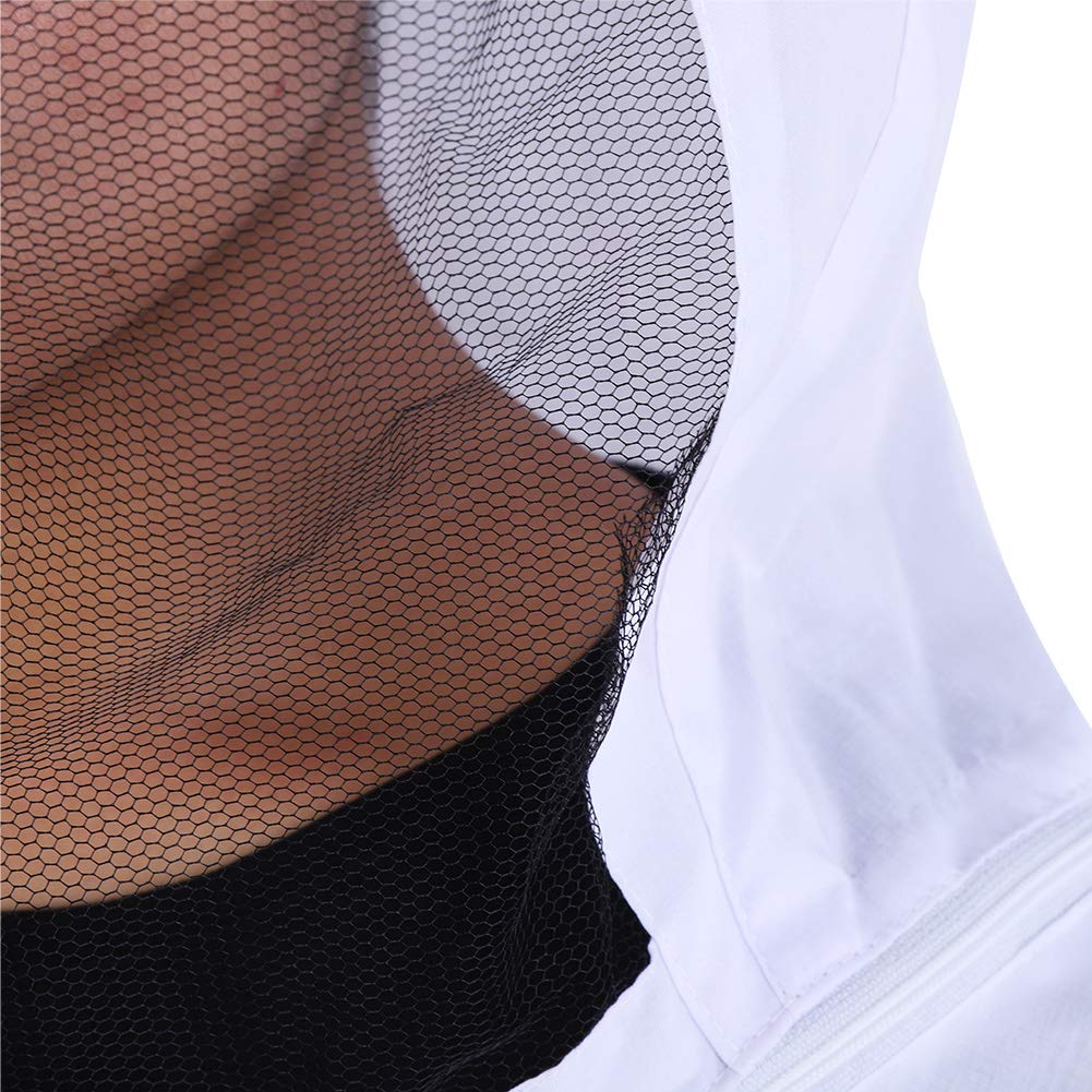 Alomejor Attrezzatura Protettiva per Apicoltore Pantaloni da Giacca Durevoli per la Cura delle Api Panno Bianco per Appassionati