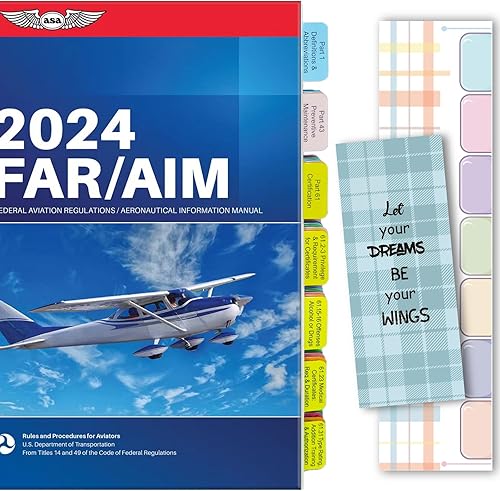 Pestañas actualizadas para FARAIM 2024 (con números de página) y FAA para licencia de piloto privado - VFR - 80 pestañas en total con 12 pestañas de