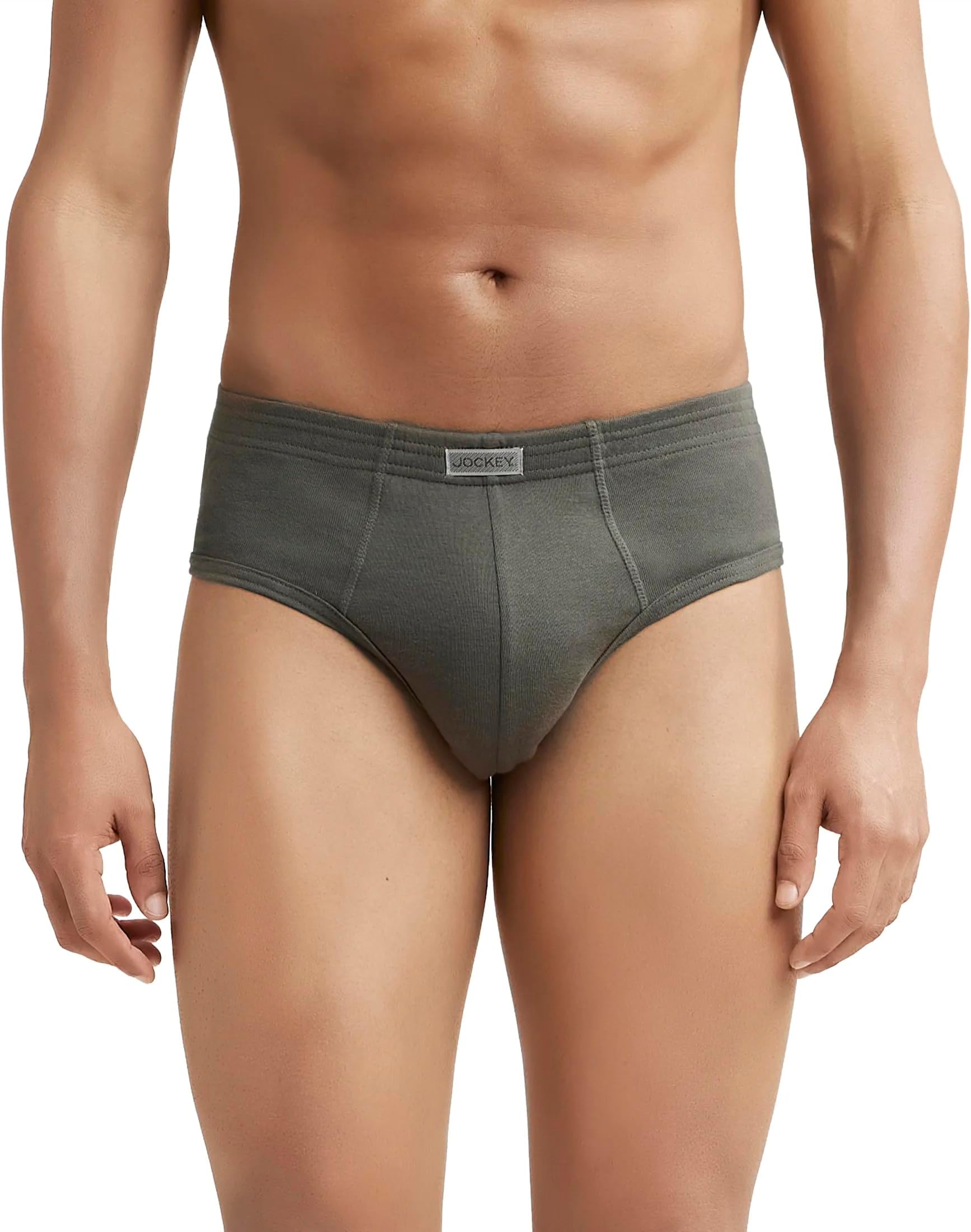 Jockey 1009 Men's Super Combed Cotton Rib Solid Brief with Stay Fresh Properties
