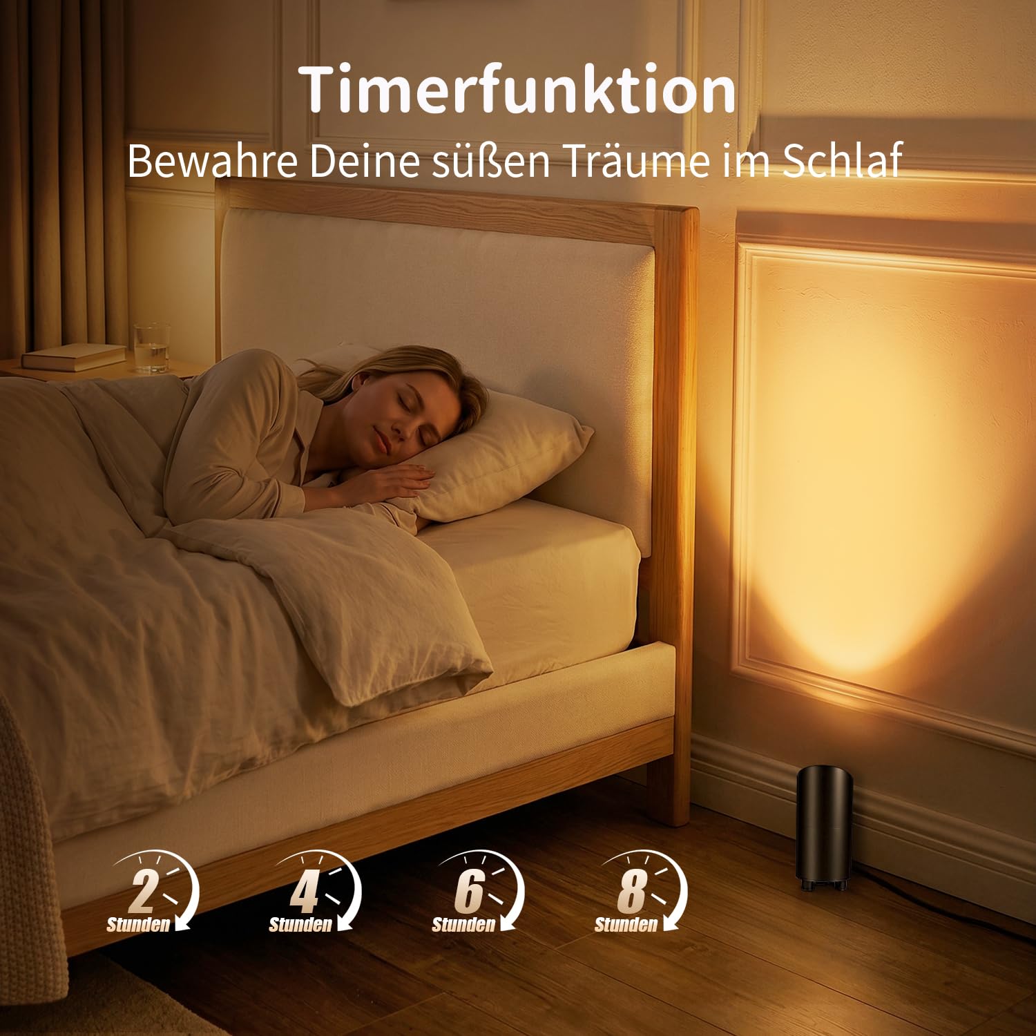 LED Bodenstrahler Innen 2er Set mit Fernbedienung & Fußschalter, Uplight Spot Dimmbar 3 Farbtemperaturen 10-100%, Timerfunktion, als Deko Lampe Wohnzimmer Schlafzimmer Flur, Geschenkidee für Familie