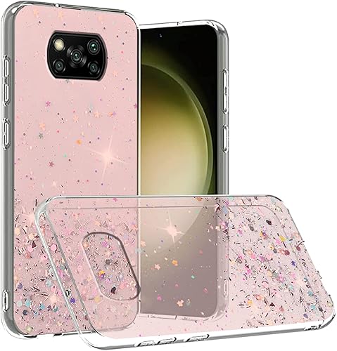 Miniatura 1 de Funda compatible con Xiaomi Poco X3 Pro con purpurina verde transparente, funda para teléfono Xiaomi Poco X3 Pro, funda de silicona transparente de