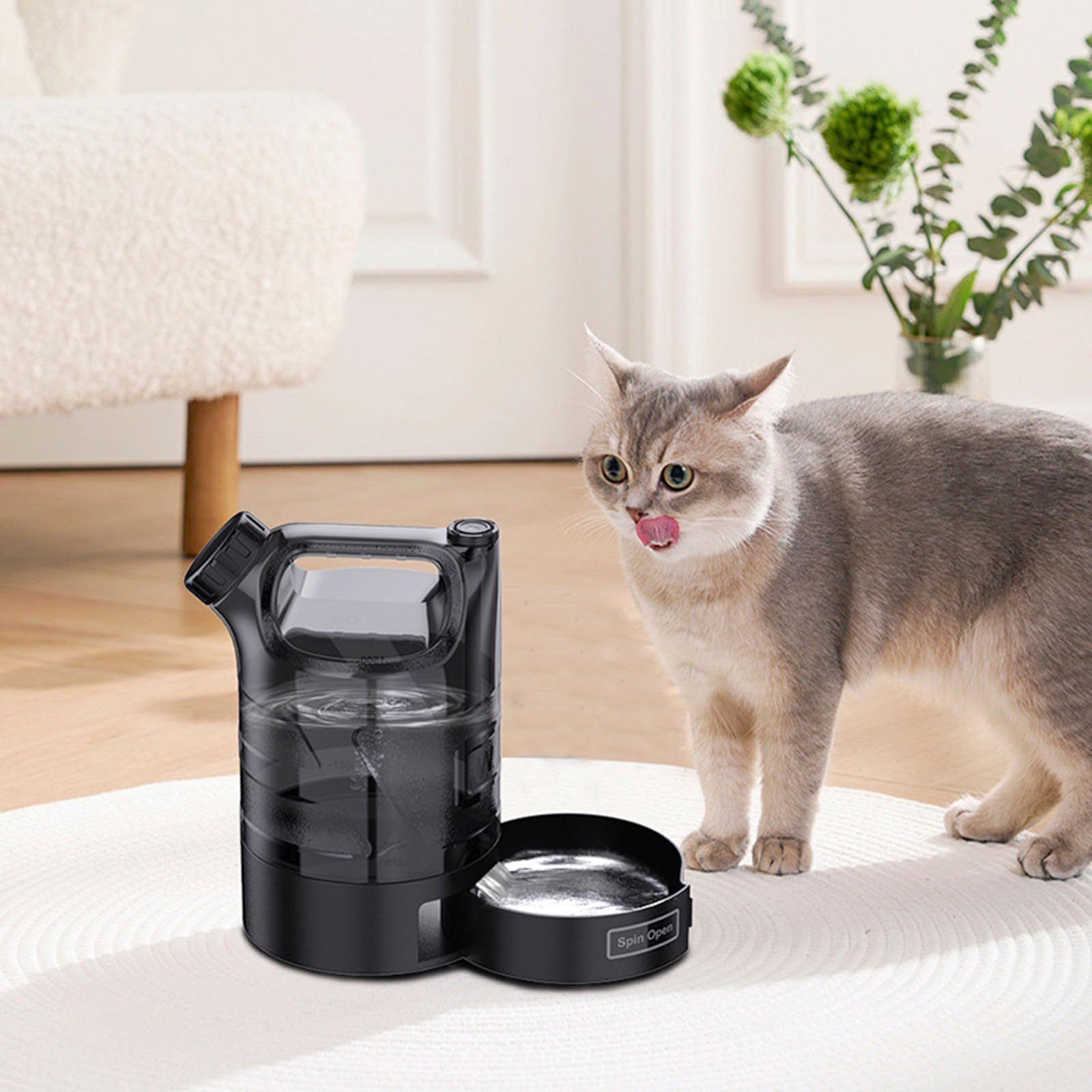 Pratica Bottiglia d ' Acqua per Cani dal Design Resistente alle perdite con Guarnizione in Silicone per Avventure a Piedi Escursioni Borraccia per Animali Domestici
