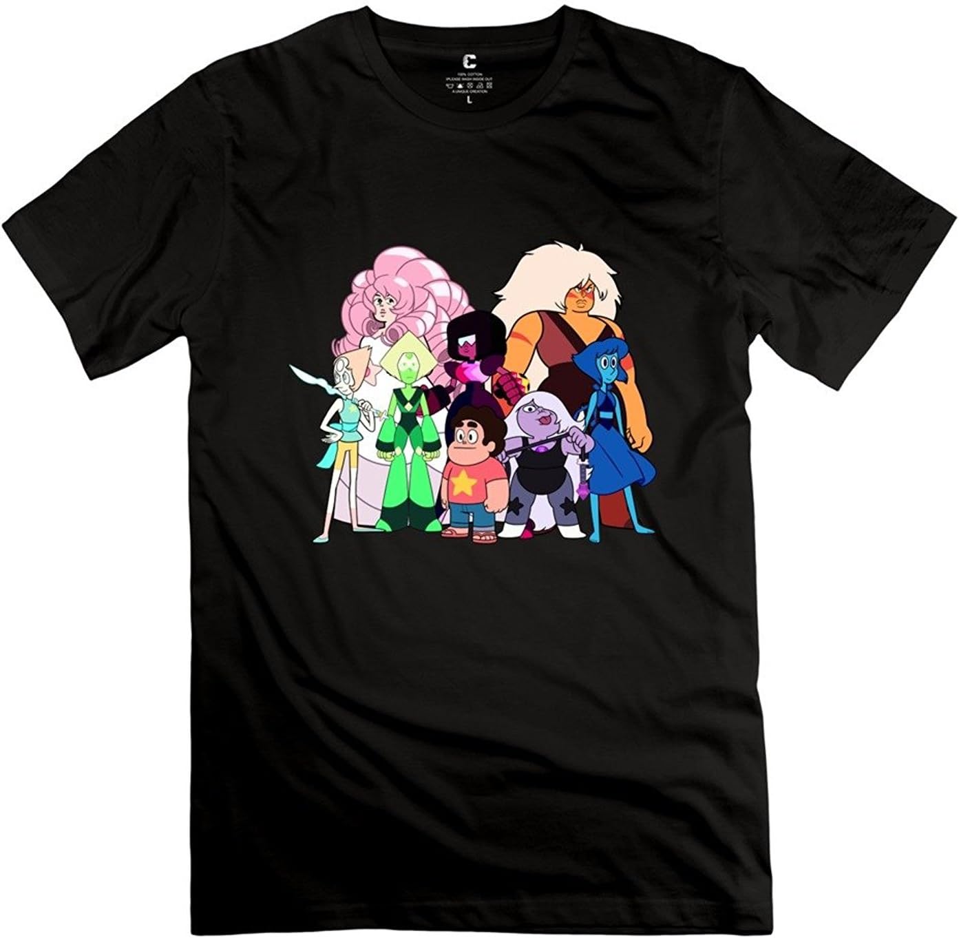 Men Steven Universe Customized Cool White T-Shirt By Mjensen - Large