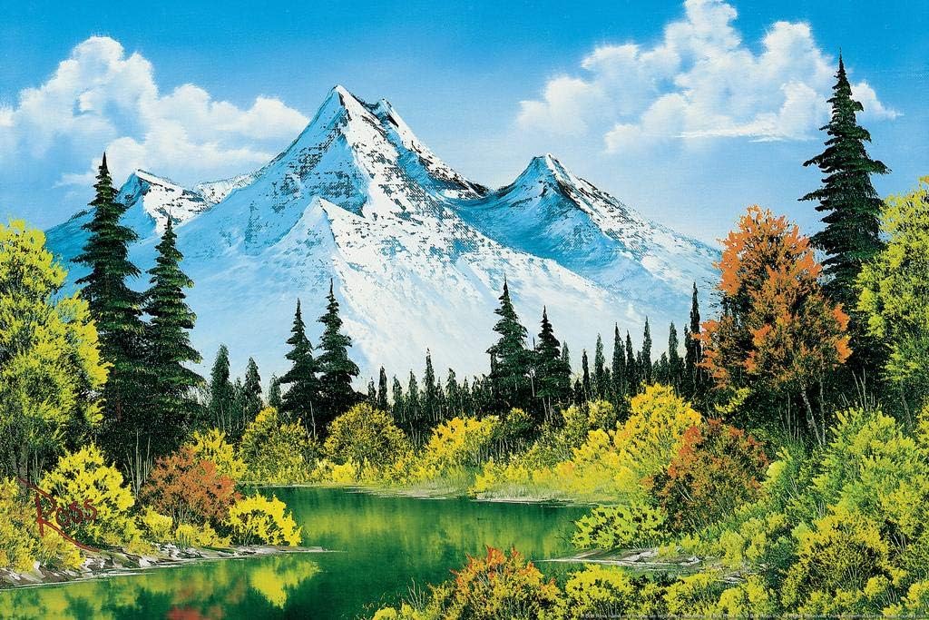 Bob Ross Meadow Lake Art Print Bob Ross Poster Bob Ross