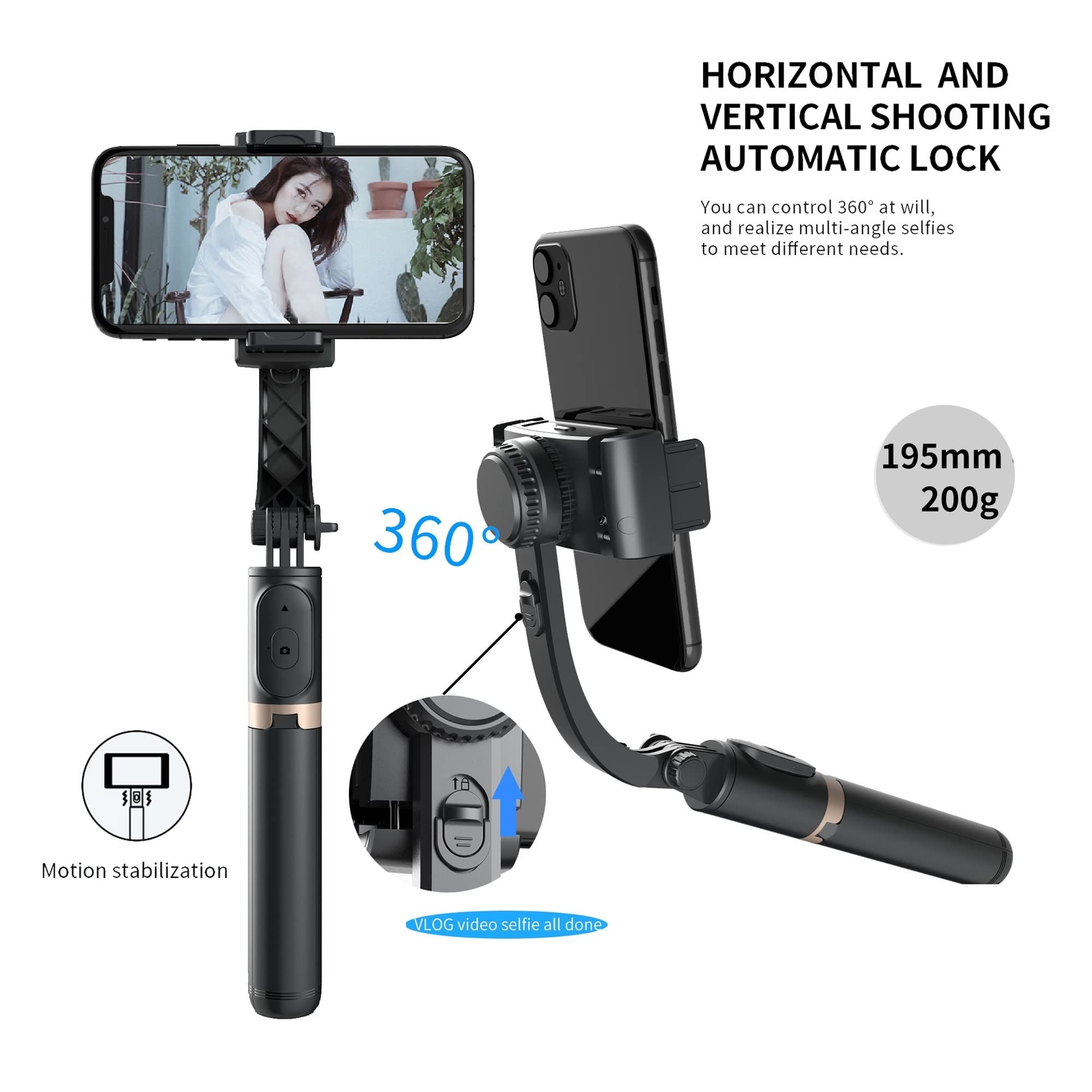 Amazon.co.jp: スマートフォンカメラジンバルスタビライザー