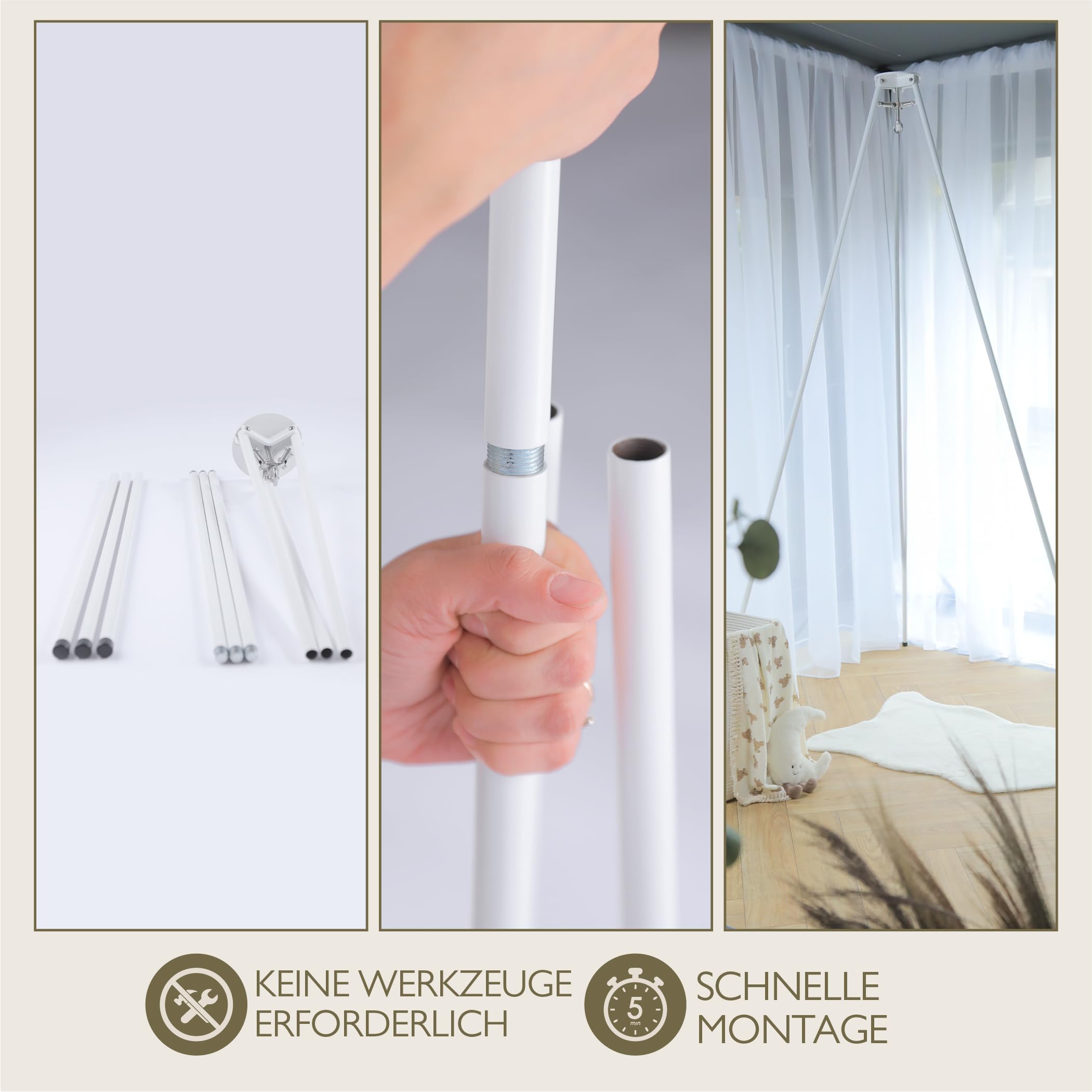 MALARA Support à ressort pour hamac de bébé, cadre de hamac pour bébé, cadre stable et durable, spécialement conçu pour accrocher des berceaux à ressort.