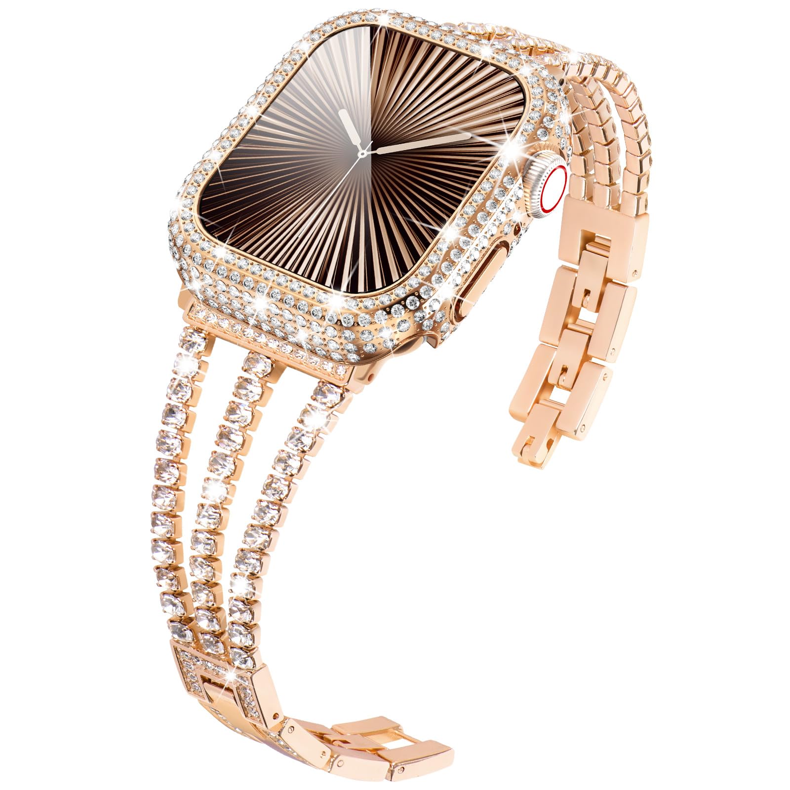 KADES Compatible for Apple Watch Series 11/10 46mm/42mm Series 9/8/7 45mm/41mm Series 6/5/4/SE 44mm/40mm Series 3/2/1 42mm/38mm, Sparkling Bling