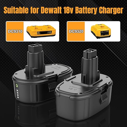 Miniatura 4 de Yabelle - Batería de litio Yabelle de 5.0Ah y 18V de remplazo para batería Dewalt de 18 Voltios. Batería de níquel-cadmio XRP. Baterías Dewalt